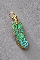 Maura Green Luminescent Feather Charm