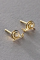 Maura Green Mini Snail Studs