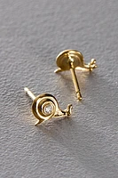 Maura Green Mini Snail Studs