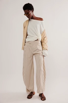 Tegan Striped Barrel Trousers