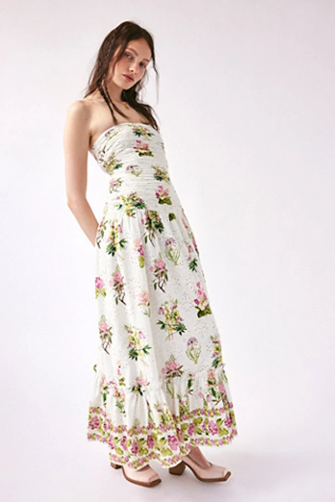 Hemant & Nandita Embroidered Strapless Dress