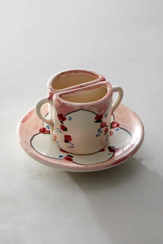 Split Cup And Saucer Set