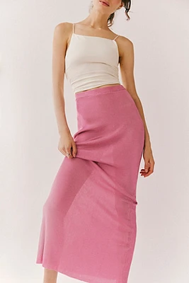 SER.O.YA Harmony Metallic Knit Maxi Skirt