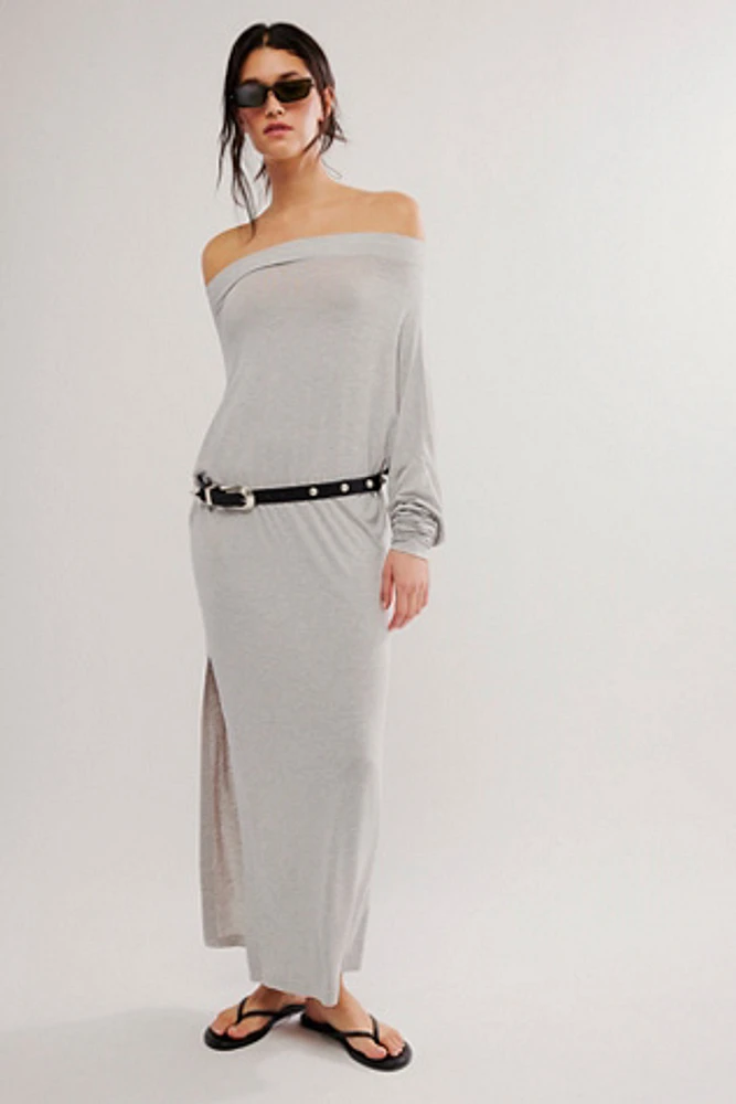 Norma Kamali Strapless All One Side Maxi Dress