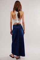 We The Free Roxie Denim Wrap Skirt