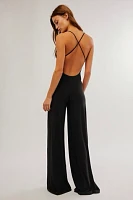 Norma Kamali Low-Back Slip Jumpsuit