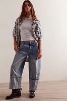 We The Free Olsen Cuffed Crop Barrel Jeans