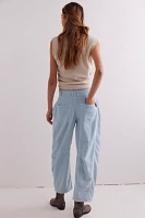 We The Free Good Luck Mid-Rise Cord Barrel Jeans