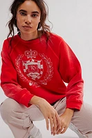 Oxford Crest Raglan Crew