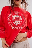 Oxford Crest Raglan Crew