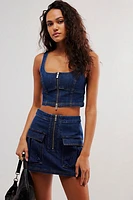 Amanda Uprichard Violet Denim Skort Set