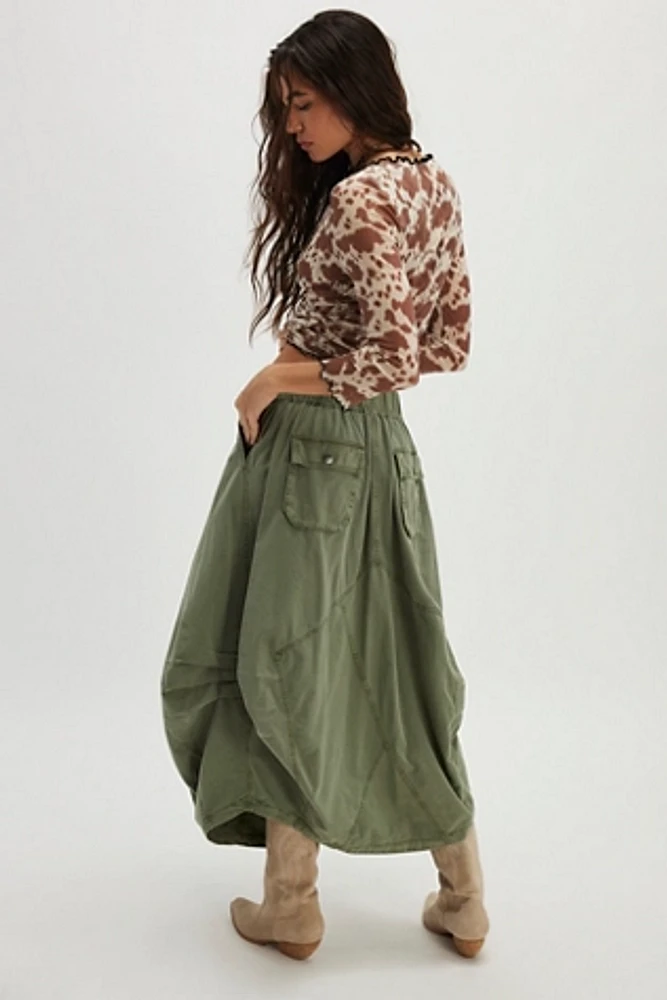 Willow Poplin Midi Skirt