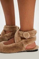 Faux Shearling Parisa Pointed Flats