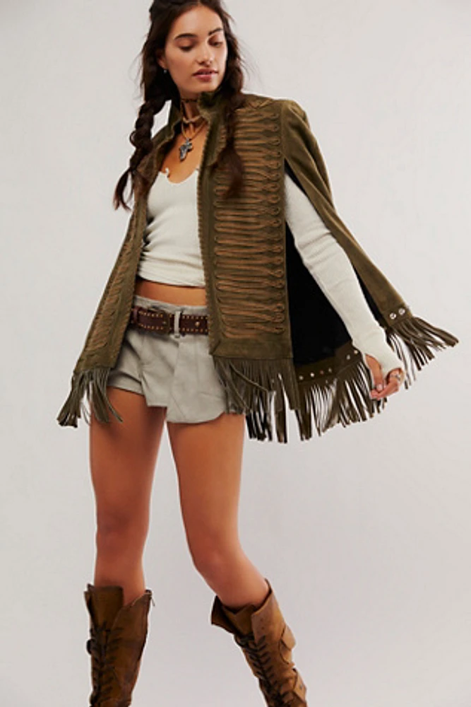 FP x Understated Leather Fringe Cape