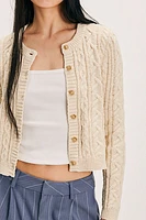 Denimist Cable Shrunken Cardigan