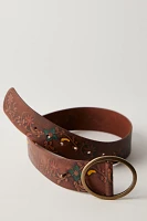 Pressed Flowers Painted Belt