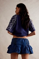 We The Free Alani Pull-On Chambray Shorts