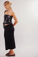 Poppy Embroidered Tube Top