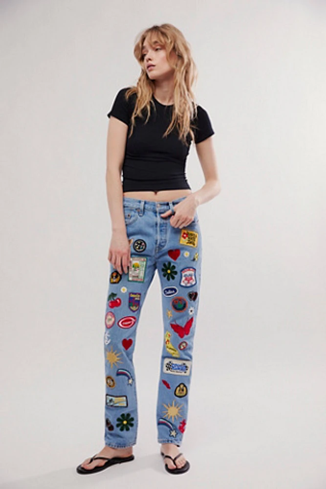 Tricia Fix Patched Jeans