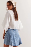 We The Free Pencil Me Denim Mini Skirt