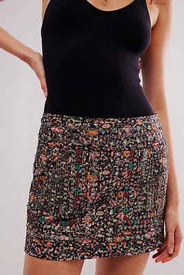 Embellished Mini Skirt