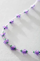 Handmade Threaded Floral Necklace