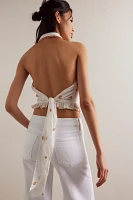 May Embroidered Halter Top