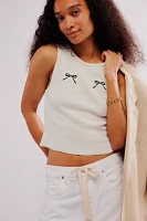 Bow Embroidered Tank