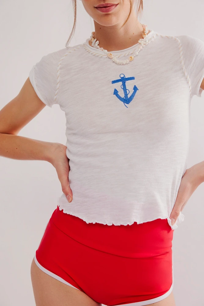 Tricia Fix Sailor Embroidered Tee