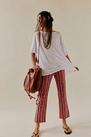 My Feelings Stripe Slim Flare Crop Pants