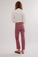 My Feelings Stripe Slim Flare Crop Pants