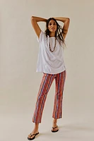 My Feelings Stripe Slim Flare Crop Pants