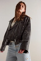 We The Free Moya Leather Biker Jacket