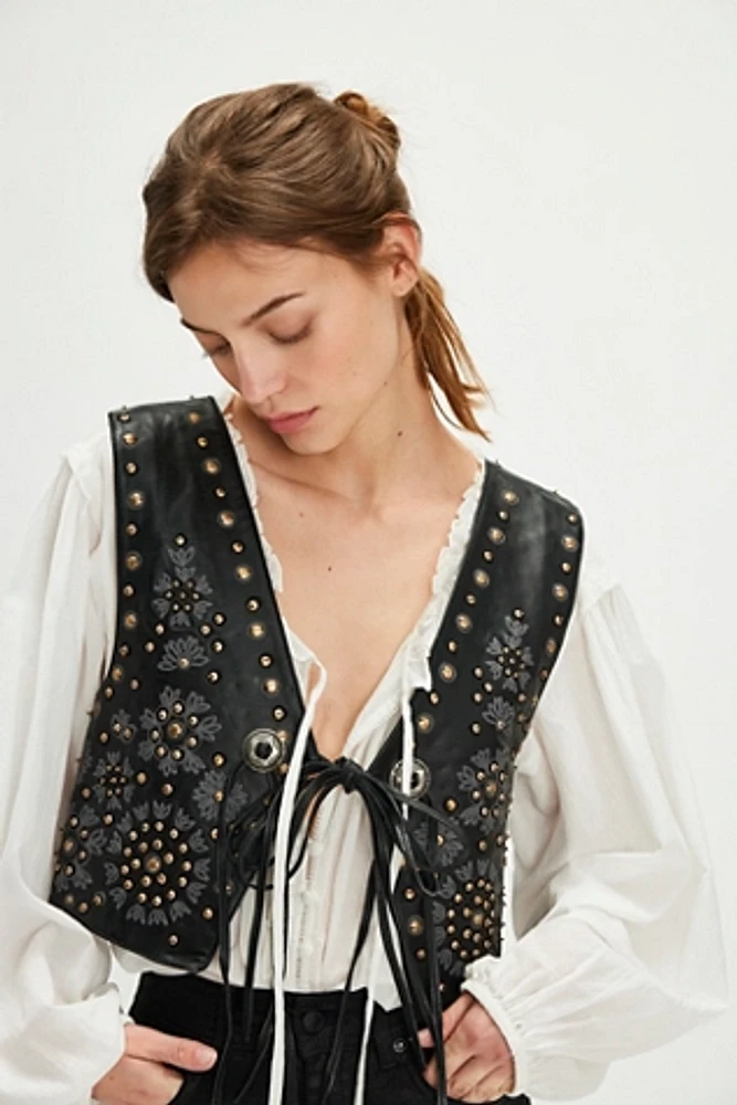 Understated Leather Reflection Vest