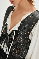 Understated Leather Reflection Vest