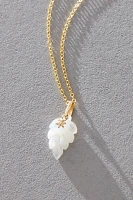 Acanthus Moonstone Leaf Necklace