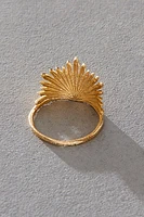 Acanthus 14k Gold Crown Ring