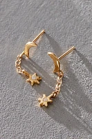 Acanthus Moon And Stars Dangle Earrings