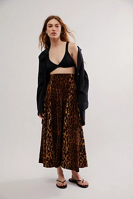 Norma Kamali Leopard Grace Skirt