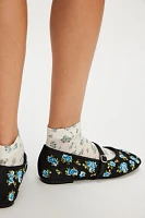 For Love & Lemons Evelyne Embroidered Ballet Flats