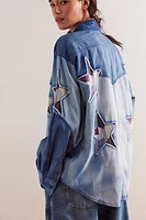 We The Free To Stars Denim Top