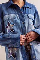 We The Free To Stars Denim Top