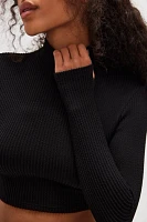 Ribbon Knit Mock-Neck Layer