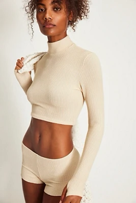 Ribbon Knit Mock-Neck Layer