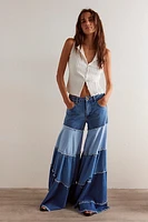 We The Free Dreamscape Tiered Wide-Leg Jeans