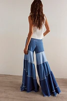 We The Free Dreamscape Tiered Wide-Leg Jeans