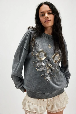 OneTeaspoon Studded Eagle Retro Pullover