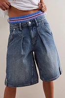 We The Free Rue Denim Long Shorts