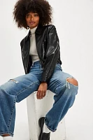 AGOLDE x Shoreditch Ski Club Essie Leather Cropped Jacket