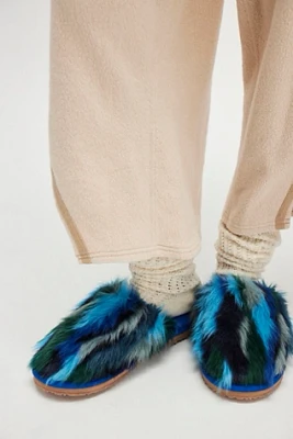 Mou Carnival Faux Fur Slippers